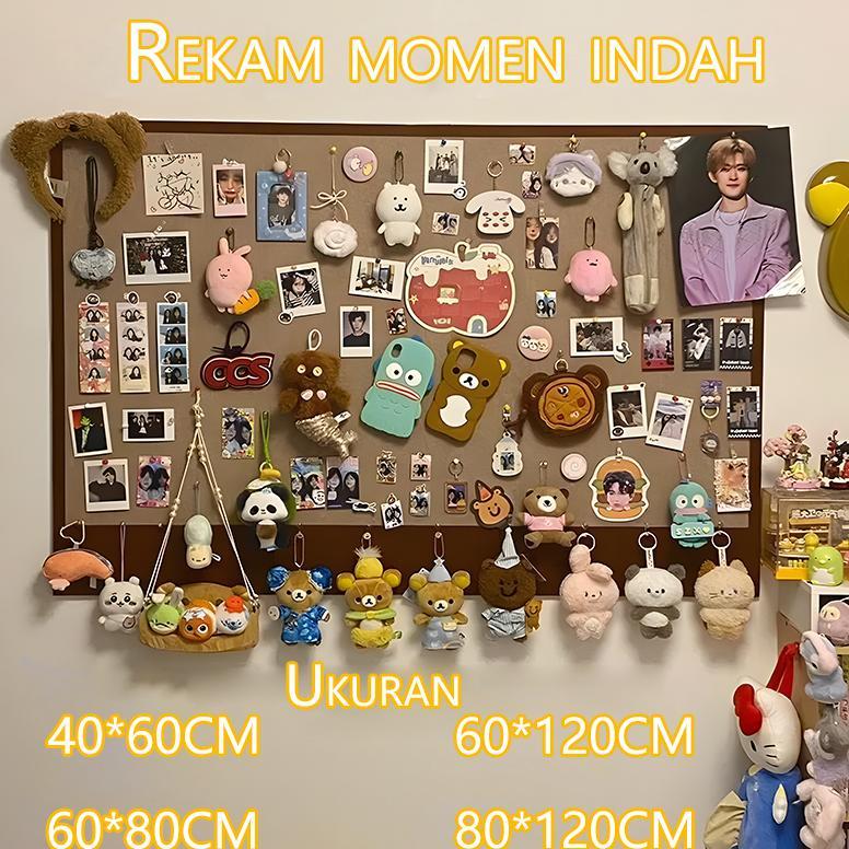 DIY Papan Felt 4 peifiai Hiaan Dinding Tida perlu geboran hiaan amar aethetic hiaan dinding