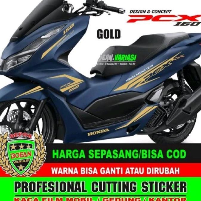 Cutting sticker pcx 160 blue matte striping pcx TERBARU