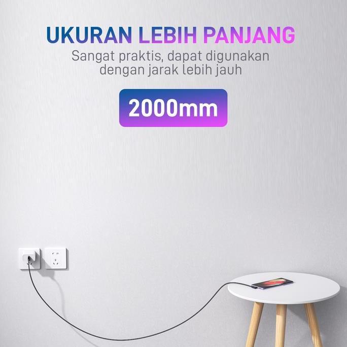 Ayoayo- Veger Gc-2 Kabel Data Cable Usb Type C Type-C 3.0 Quick Charge Qc Fast Charging 1 Meter