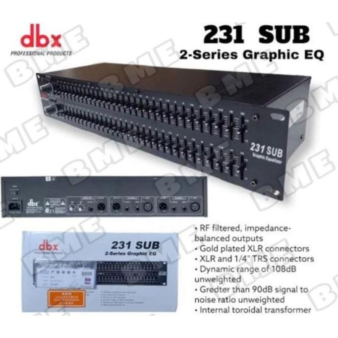 Yoiyoman- Equalizer Dbx 231+Subwoofer/Equaliser Dbx 231 Subwoofer