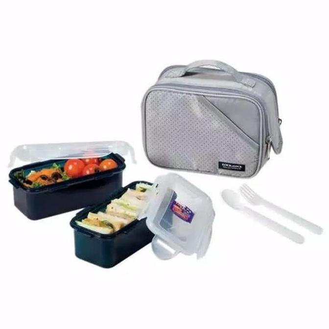 Lock&Lock Lunch Box Set 2 pcs LocknLock / Lock n lock tempat makan
