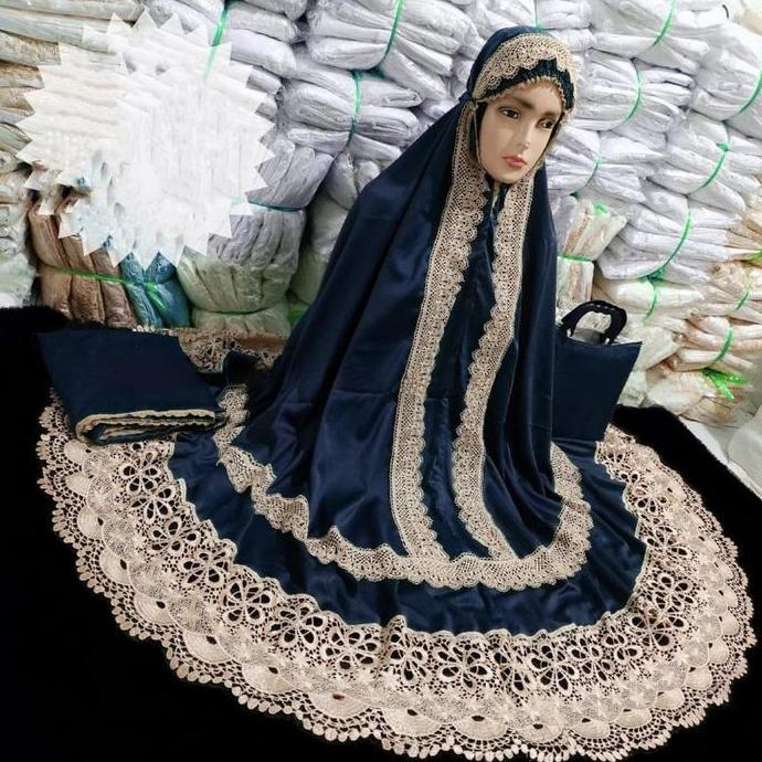 Relig- Mukena Dewasa Andin Ikatan Cinta Jumbo Kd Full Renda Seroja Terbaru Mukena Prada Princess Keo