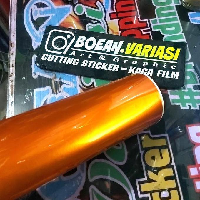 Sticker Skotlet vinyl ORANGE METALIK ORANGE CANDY MOTOR MOBIL RESTOCK!