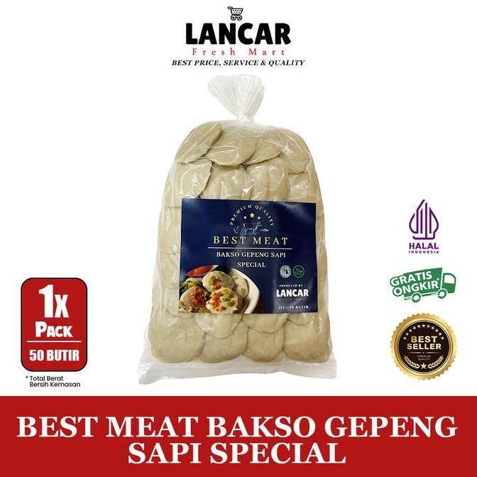 Enaknyoo- Best Meat Bakso Gepeng Sapi Special Isi 50 Pcs