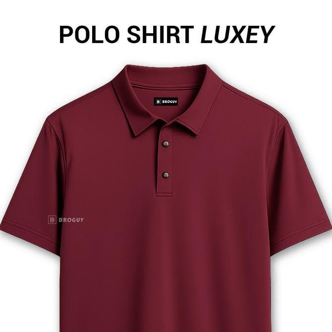 BROGUY Kaos Polo Shirt Pria Luxey Elastane Knit Simple & Nyaman
