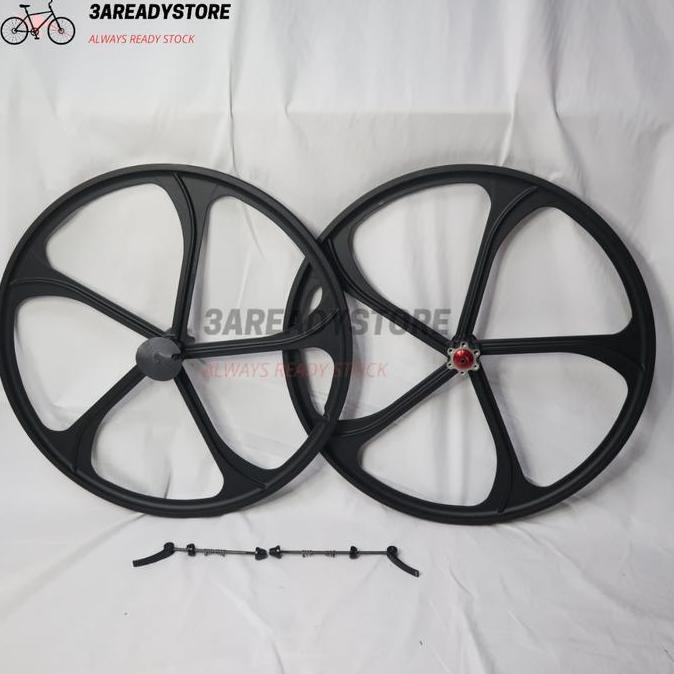 Velg / Wheelset racing sepeda ALLOY 26" inch 5 Palang