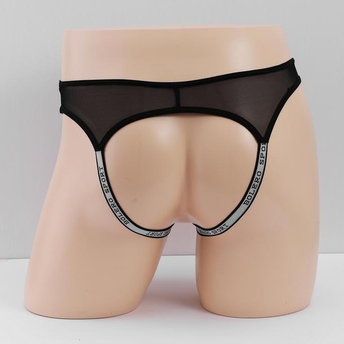 DR209 >> Celana Dalam Pria Sexy Open Crotch Thosng Pria Low Waist Celana Y0610