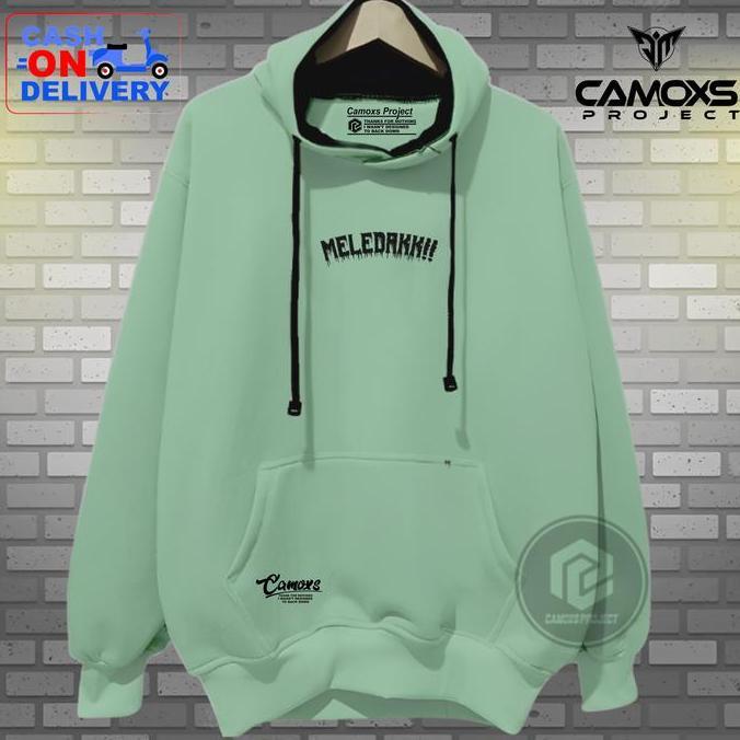 DS224 - Jaket Hodie Distro Sweater Hoodie Pria MELEDAKK Original Unisex Cewek Cowok Keren Bahan Teba