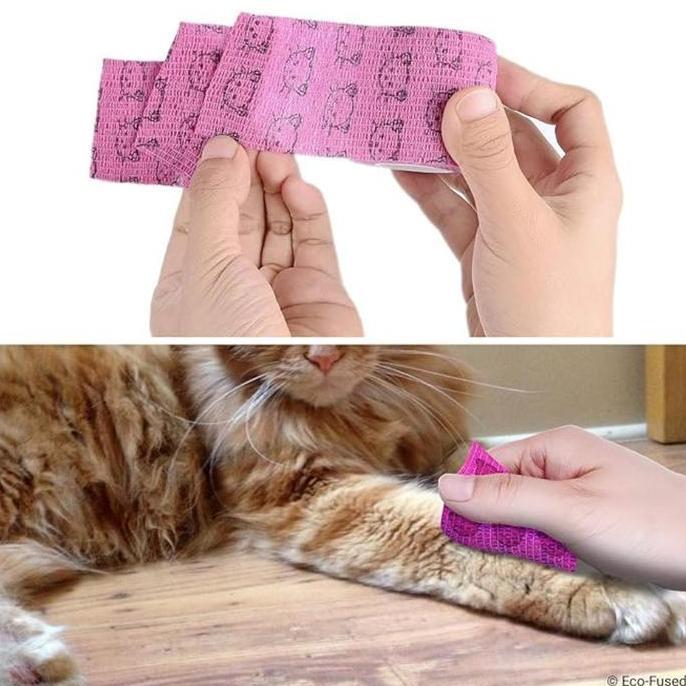 Bergaransi Plester Perban Luka Anjing Kucing - Pet Aid Elastic Adhesive Bandage - Pet Bandage - Peli