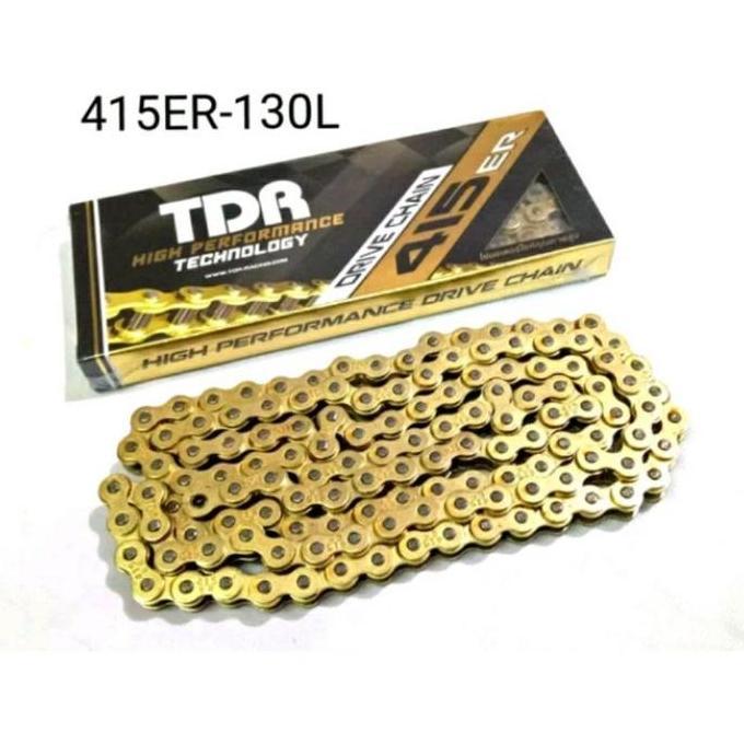 Rantai 415 - 130 L TDR Gold Series - 415ER x 130L - Rante Tipis racing product by TDR