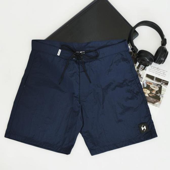 Celana Boardshort Pria Parasut Crinkle Kusut Humanside Size M - XXL