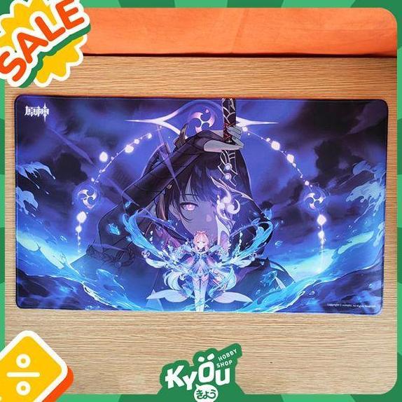 Mousepad Raiden Shogun & Sangonomiya Kokomi - Genshin Impact (40x70cm)