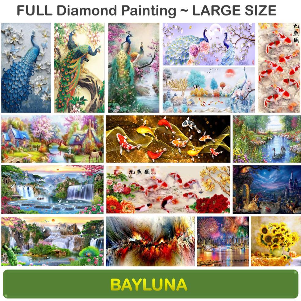 BYL DIY Diamond Painting Size JUMBO, Diamond Painting Large Full Drill Diamond Painting Lukisan Sula