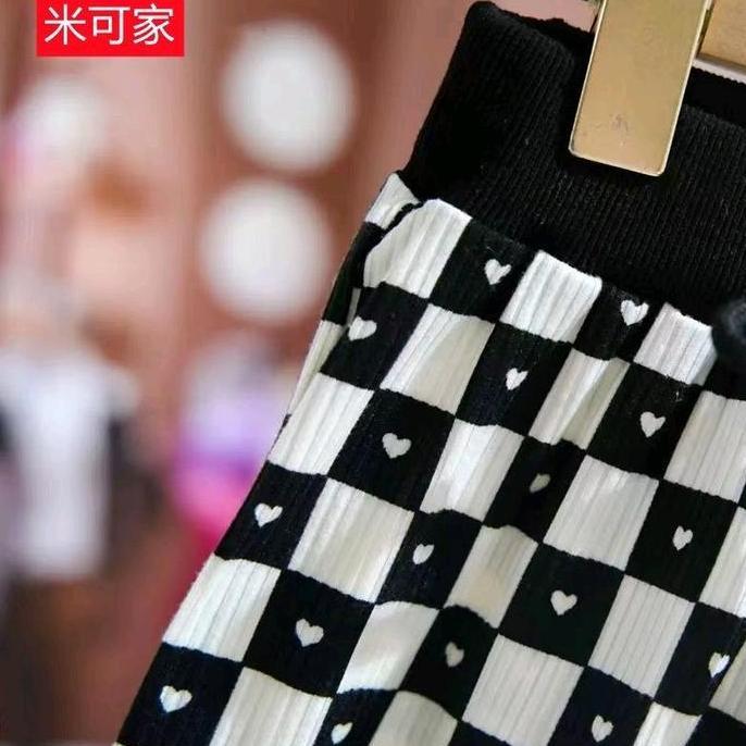 Celana Panjang Kulot Anak Perempuan Kotak-Kotak