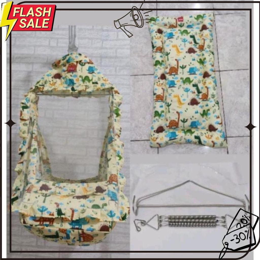 Ayunan Bayi Karakter 5In1 Kain Ayunan Kelambu Lengkap Alas Kasur Termurah