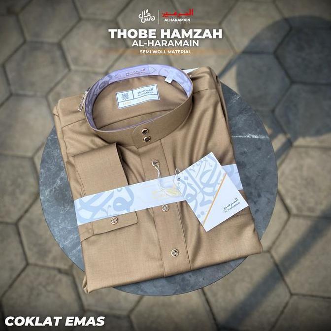 Jubah Al Haramain Premium  / Gamis Al Haramain 100% Original Lengan Panjang Manset / Bahan Semi Woll
