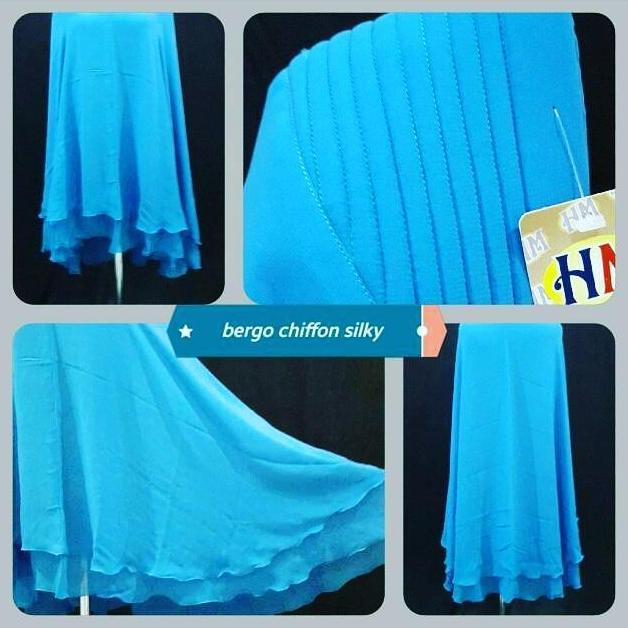 JILBAB SIFON ARAB DUA LAYER TUMPUK MODEL KLASIK - BAHAN CHIFFON SILKY