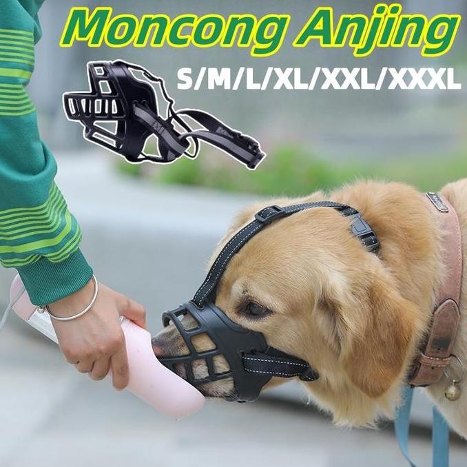 Moncong Anjing Muzzle Penutup Mulut Anjing/Penutup Mulut Anjing Dog Muzzle Mouth Cover Pet Muzzle An