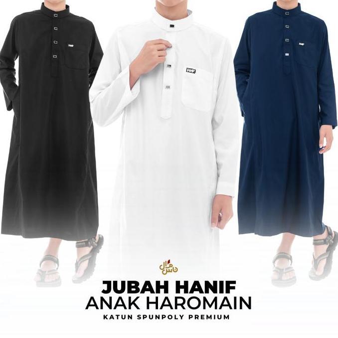 Jubah Hanif Anak Laki Laki Haromain Premium  Lengan Panjang Original
