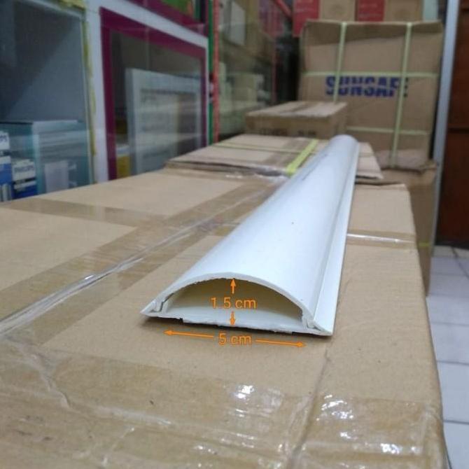 Panelfiks- Penutup Kabel Lantai Ducting Lantai Oval Niso Panjang 1M