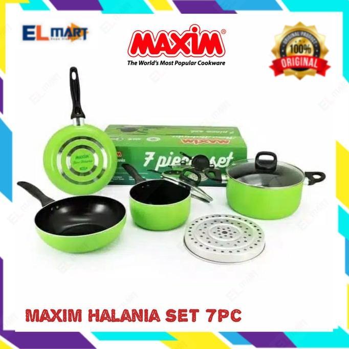 Panci Set MAXIM Halania 7pc wajan frypan wok pan penggorengan saucepan Halania panci wok frypan