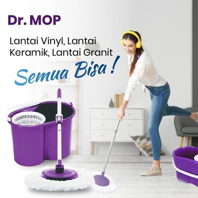 Kain Pel Peras Otomatis Alat Pel Lantai Vinyl Keramik Granit Dr Mop