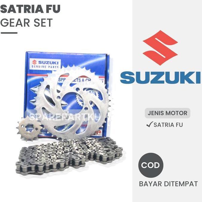 warungabahgaleh - gear set suzuki / satria fu / gear / gir / ger / gearset /1 set paket gir depan da