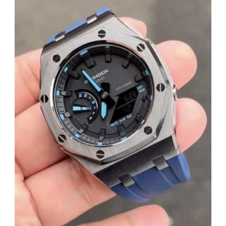 g-shock ga-2100 custom oak rubber original terlaris