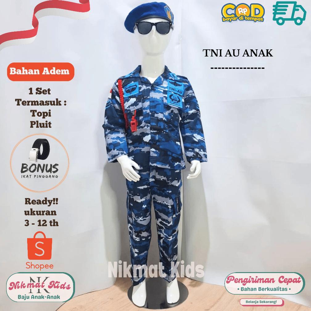 Baju tentara anak baju tni au baju profesi auri anak seragam tentara kostum tentara loreng paud tk