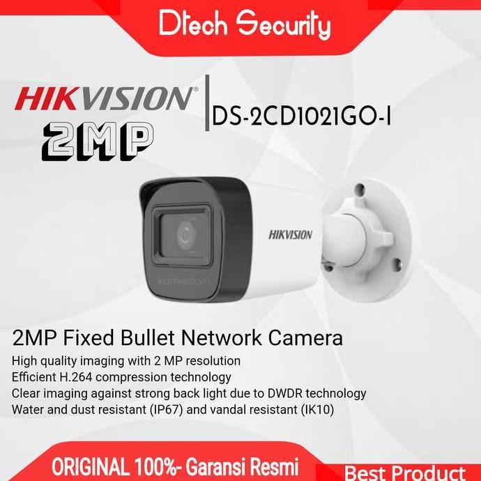 HARGA DISC - CCTV OUTDOR IP CAMERA HIKVISION 2MP H265+ / HIKVISION DS-2CD1021GO-I