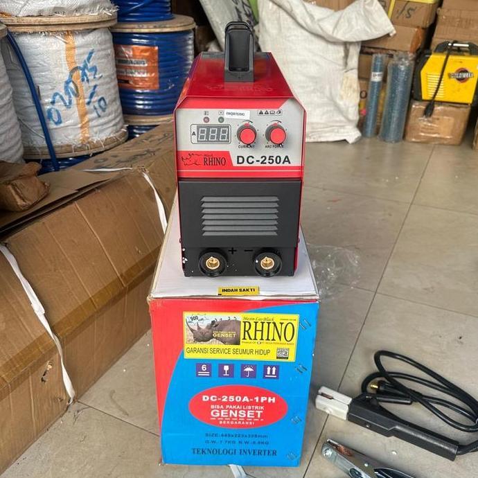 TERBARU - Mesin Las Listrik 250A 1 Phase Trafo Las Digital Inverter Welder Rhino DC-250A