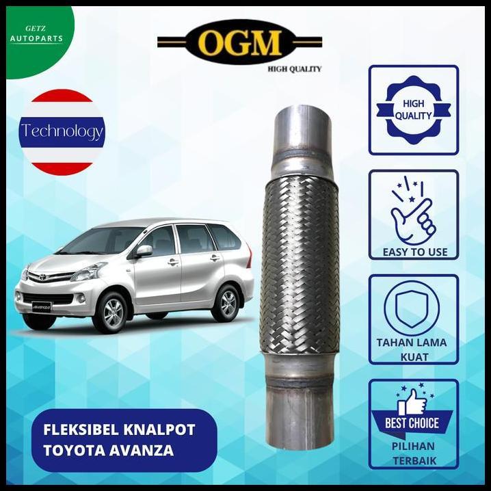 DISKON OGM FLEKSIBEL / FLEXIBLE KNALPOT MOBIL TOYOTA AVANZA SUPER TEBAL 