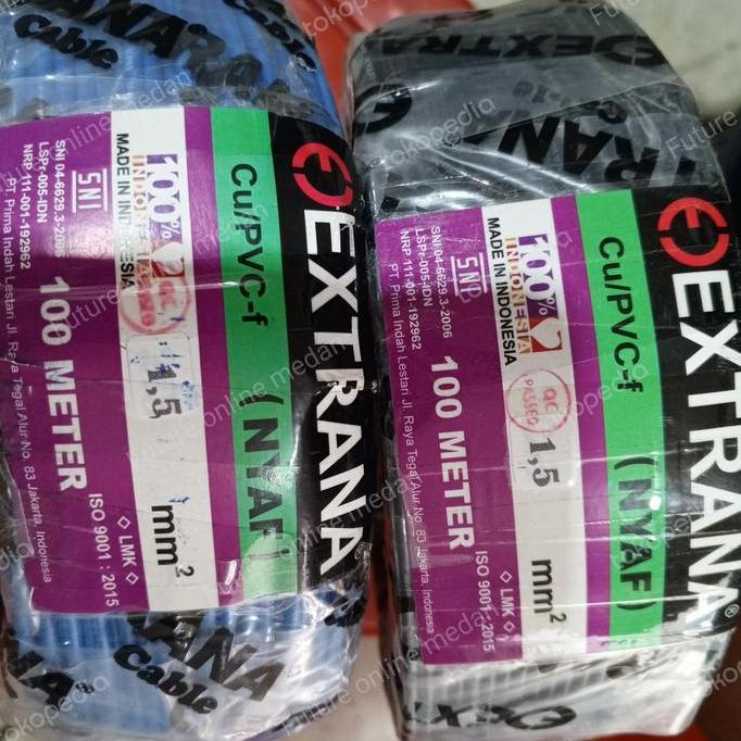Kabel listrik Nyaf 1,5 mm kabel. Extrana harga per rol 100meter
