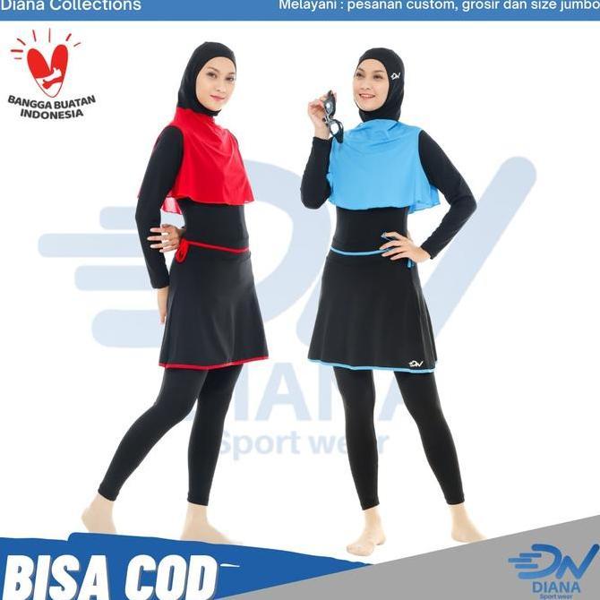 Baju renang muslim jumbo | Baju renang muslim wanita set | Pakaian renang muslimah | Kerudung renang