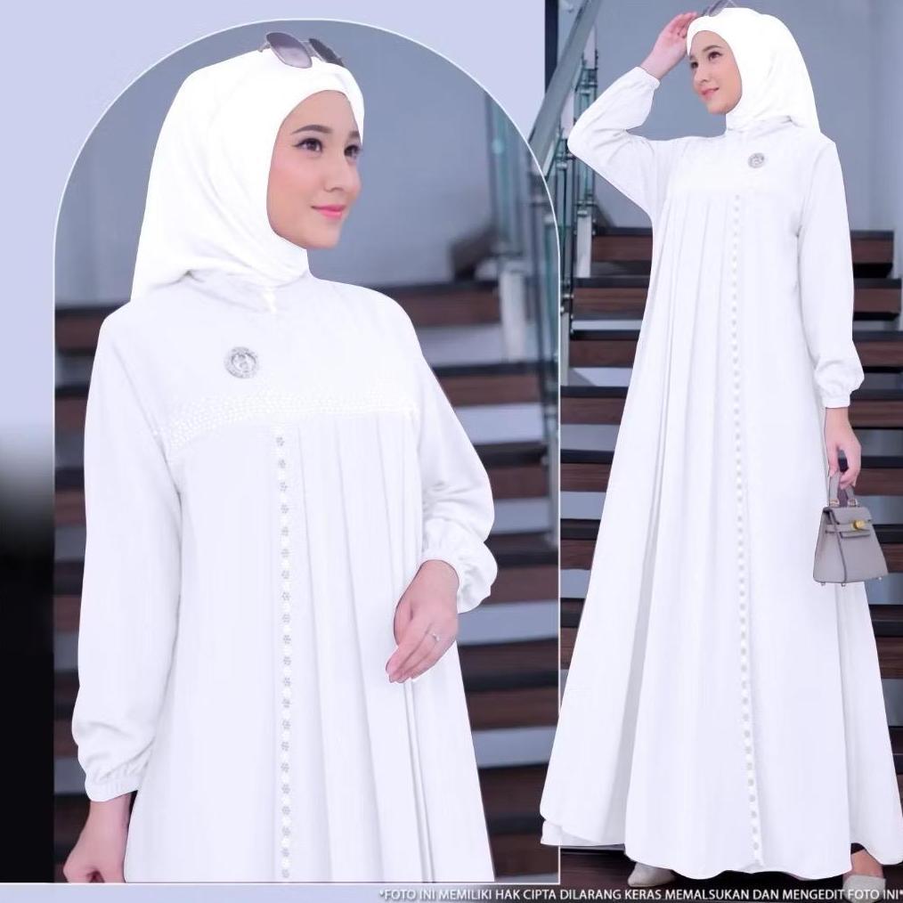 TERMURAH Anggun Dress Pakaian Viral 2026 Bahan CerutyBabyDoll Gamis Pesta Mewah Dres Kondangan Gamis
