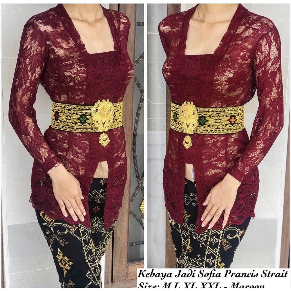 TAMPIL MODIS  Promo Kebaya Brokat Bali / Kebaya Modern Brokat Sofia Nyaman Lembut TAMPIL MODIS 