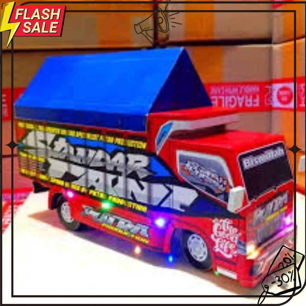 Promo Murah Miniatur Truk Oleng Full Variasi Lampu Dan Terpal Mainan Anak Rc Wahyu Abadi Brewog Audi