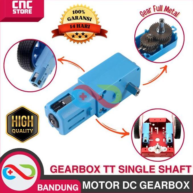 JHONXIE MOTOR DC GEARBOX METAL GEAR TT MOTOR SINGLE SHAFT ALL METAL