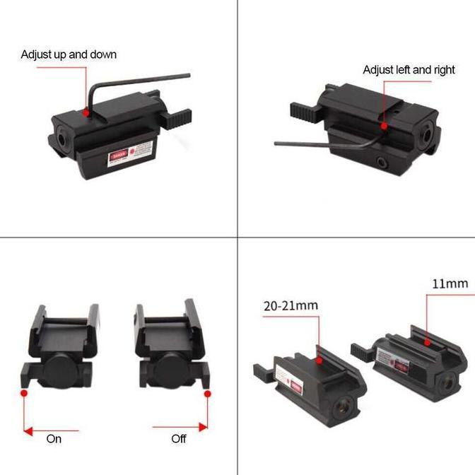 BIANCHELO LASER SENAPAN angin - Tactical Red Dot Laser merah 20mm 11mm