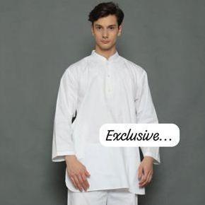 baju stelan koko pakistan pria muslim haji umroh