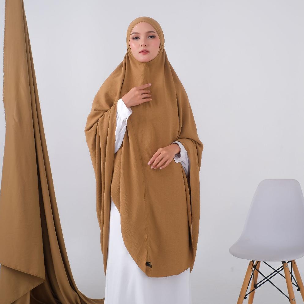 HOT HIJAB JILBAB BERGO KHIMAR MARYAM JUMBO SYARI CRINKLE AIRFLOW  PREMIUM NON PET XXXXXl (5XL) 125 x