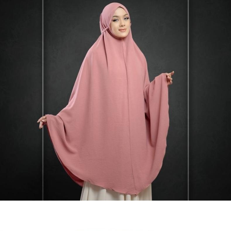 BESTPROMO HIJAB JILBAB BERGO KHIMAR MARYAM JUMBO SYARI CRINKLE AIRFLOW PREMIUM NON PET XXXXXl (5XL) 