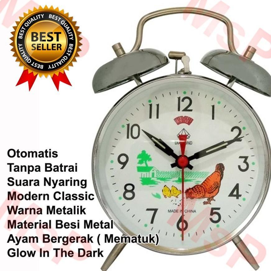 JAM WEKER ESA GAMBAR AYAM KRING ALARM - JAM BEKER TANPA BATERAI SUARA NYARING
