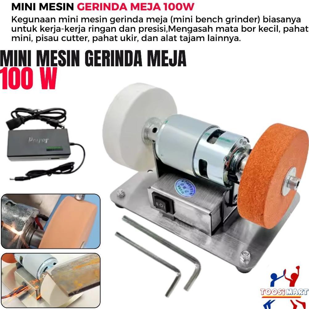 Mini Mesin Gerinda Meja Penggerindaan Kasar dan Halus dengan Roda Gerinda Ganda,Mesin Gerinda Duduk