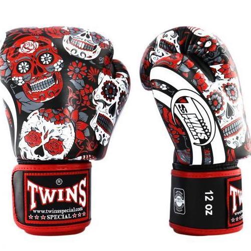 Terbaru Sarung Tinju Twins Special Fbgvl3-53 Skull / Boxing Muay Thai Gloves