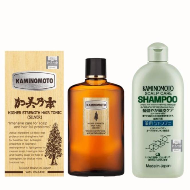 Bundling Kaminomoto Hair Tonic Silver & Shampoo/ASLI JEPANG/