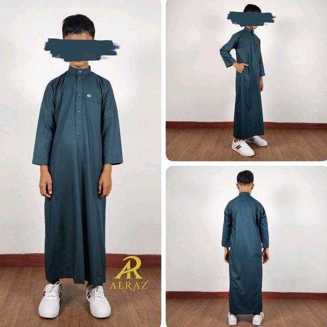 Pakaian Baju Gamis Muslim Jubah Remaja Alraz Katun Reguler Toyobo Manset Pria