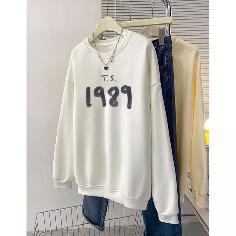 BEST SELLER A1044 FORTEID SWEATER NOMOR "1989" | SWEATER HITAM PANJANG MUDA LEHER BULAT DASAR SWEATE