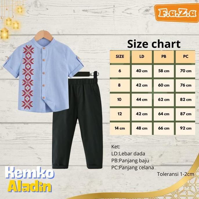KEMKO ALADIN BY FAZA / KHAISAN SET KEMKO BY KAKADEDE / SET KOKO ANAK / KEMKO ANAK / BAJU MUSLIM LAKI