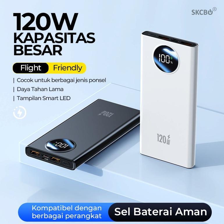 BESTPROMO SKCBO 120W SUPER FAST CHARGING POWER BANK DISPLAY POWERBANK 20000MAH DUAL OUTPUT PORT USB 